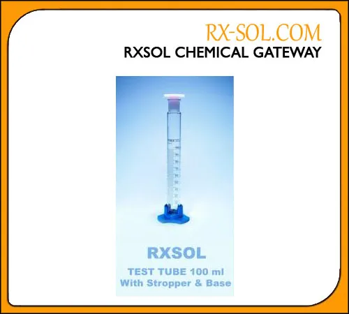 TEST TUBE 100 ml with Stropper & Base